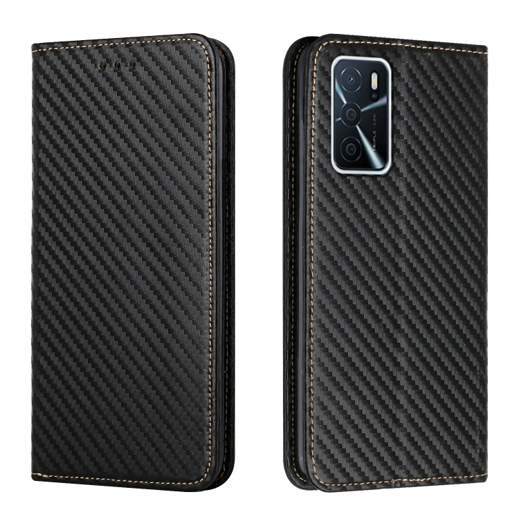 Carbon Fiber Texture Flip Holder Leather Phone Case, For Samsung Galaxy A13 5G, For Samsung Galaxy A33 5G, For Samsung Galaxy A53, For Samsung Galaxy S22 Ultra 5G, For Samsung Galaxy S22 5G, For Samsung Galaxy S22+ 5G, For OPPO A16, For vivo Y21