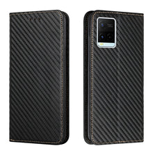 Load image into Gallery viewer, Carbon Fiber Texture Flip Holder Leather Phone Case, For Samsung Galaxy A13 5G, For Samsung Galaxy A33 5G, For Samsung Galaxy A53, For Samsung Galaxy S22 Ultra 5G, For Samsung Galaxy S22 5G, For Samsung Galaxy S22+ 5G, For OPPO A16, For vivo Y21