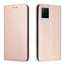 Load image into Gallery viewer, Carbon Fiber Texture Flip Holder Leather Phone Case, For Samsung Galaxy A13 5G, For Samsung Galaxy A33 5G, For Samsung Galaxy A53, For Samsung Galaxy S22 Ultra 5G, For Samsung Galaxy S22 5G, For Samsung Galaxy S22+ 5G, For OPPO A16, For vivo Y21