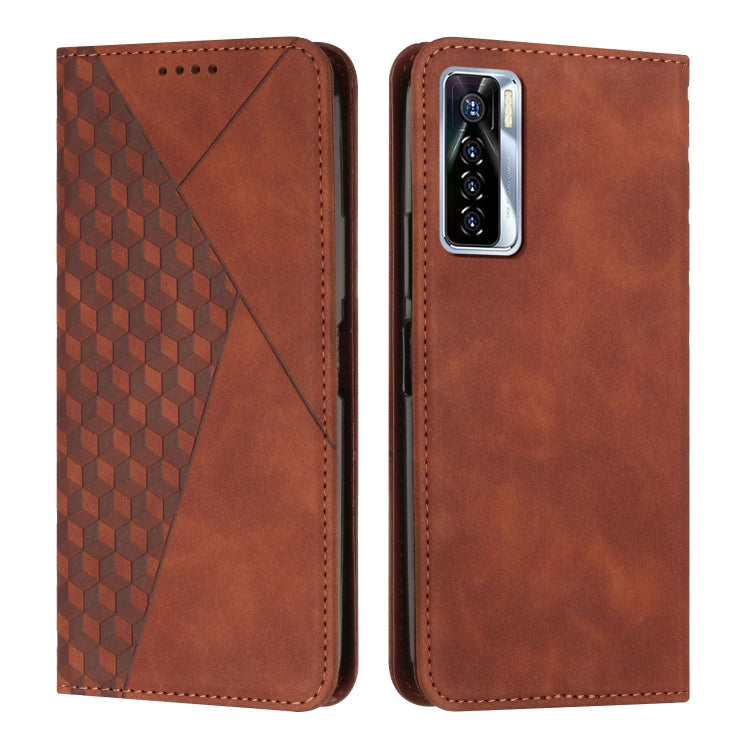 Diamond Splicing Skin Feel Magnetic Leather Phone Case, For Tecno Camon 17P / 17 Pro, For Tecno Camon 18P / 18, For Tecno Camon 18 Premier, For Tecno POP 5 LTE, For Tecno Pova 2, For Tecno Pova Neo, For Tecno Spark 7, For Tecno Spark 8P                ...