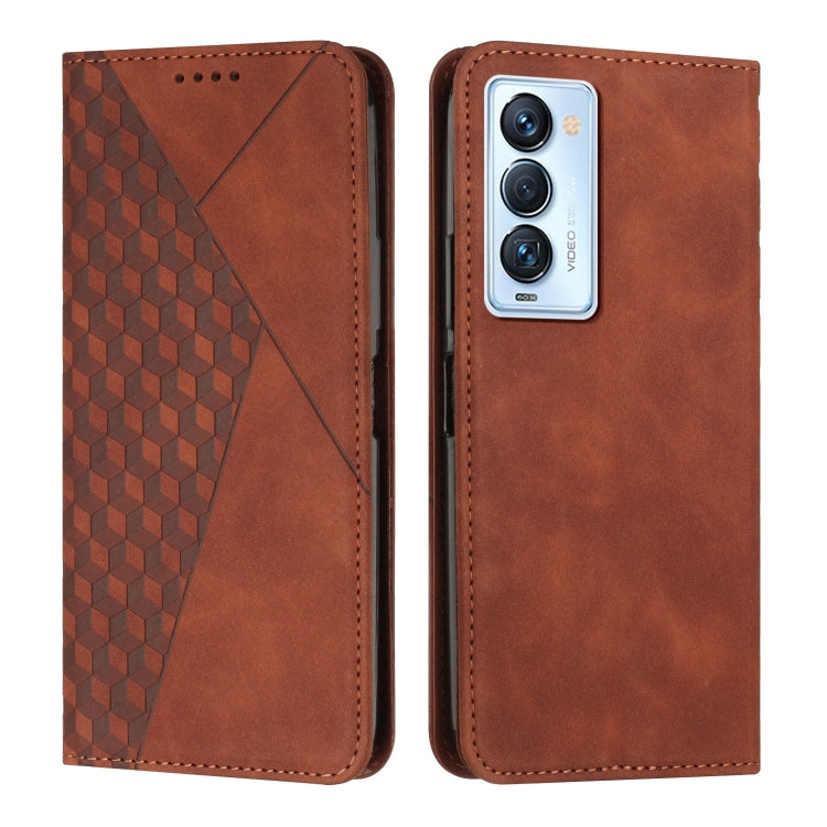 Diamond Splicing Skin Feel Magnetic Leather Phone Case, For Tecno Camon 17P / 17 Pro, For Tecno Camon 18P / 18, For Tecno Camon 18 Premier, For Tecno POP 5 LTE, For Tecno Pova 2, For Tecno Pova Neo, For Tecno Spark 7, For Tecno Spark 8P                ...