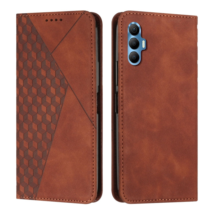 Diamond Splicing Skin Feel Magnetic Leather Phone Case, For Tecno Camon 17P / 17 Pro, For Tecno Camon 18P / 18, For Tecno Camon 18 Premier, For Tecno POP 5 LTE, For Tecno Pova 2, For Tecno Pova Neo, For Tecno Spark 7, For Tecno Spark 8P                ...