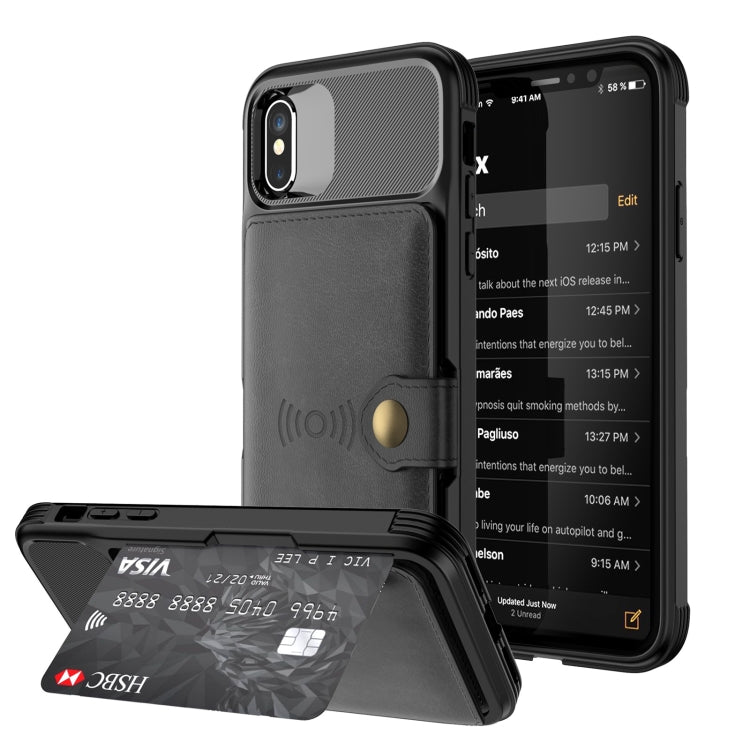 Magnetic Wallet Card Bag Leather Case, For iPhone 11 Pro Max, For iPhone X / XS, For iPhone XR, For iPhone XS Max, For iPhone SE 2022 / 2020 / 7 / 8, For iPhone 8 Plus / 7 Plus / 6 Plus