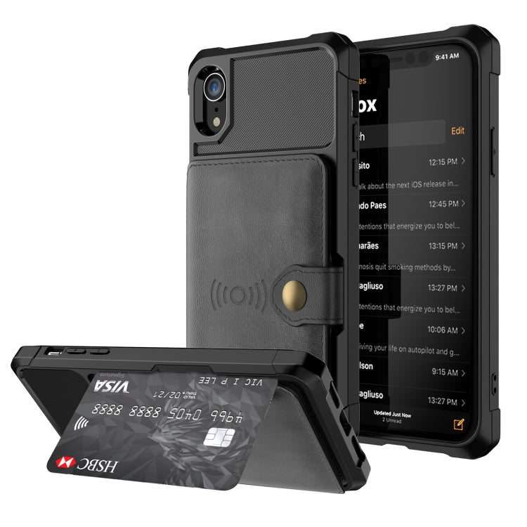 Magnetic Wallet Card Bag Leather Case, For iPhone 11 Pro Max, For iPhone X / XS, For iPhone XR, For iPhone XS Max, For iPhone SE 2022 / 2020 / 7 / 8, For iPhone 8 Plus / 7 Plus / 6 Plus