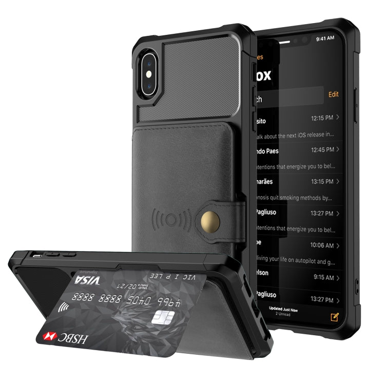 Magnetic Wallet Card Bag Leather Case, For iPhone 11 Pro Max, For iPhone X / XS, For iPhone XR, For iPhone XS Max, For iPhone SE 2022 / 2020 / 7 / 8, For iPhone 8 Plus / 7 Plus / 6 Plus