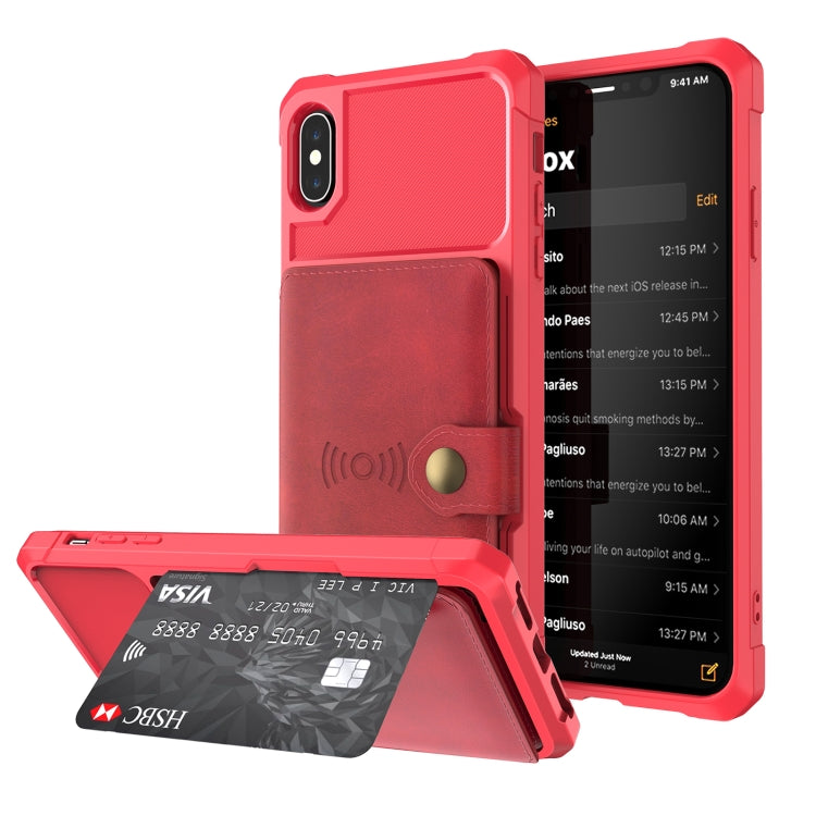 Magnetic Wallet Card Bag Leather Case, For iPhone 11 Pro Max, For iPhone X / XS, For iPhone XR, For iPhone XS Max, For iPhone SE 2022 / 2020 / 7 / 8, For iPhone 8 Plus / 7 Plus / 6 Plus
