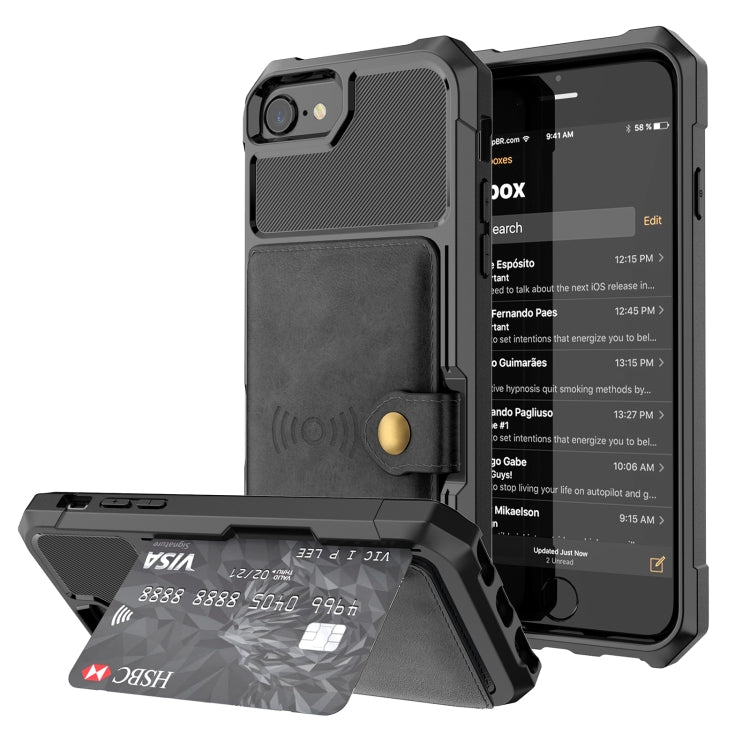 Magnetic Wallet Card Bag Leather Case, For iPhone 11 Pro Max, For iPhone X / XS, For iPhone XR, For iPhone XS Max, For iPhone SE 2022 / 2020 / 7 / 8, For iPhone 8 Plus / 7 Plus / 6 Plus