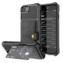 Load image into Gallery viewer, Magnetic Wallet Card Bag Leather Case, For iPhone 11 Pro Max, For iPhone X / XS, For iPhone XR, For iPhone XS Max, For iPhone SE 2022 / 2020 / 7 / 8, For iPhone 8 Plus / 7 Plus / 6 Plus