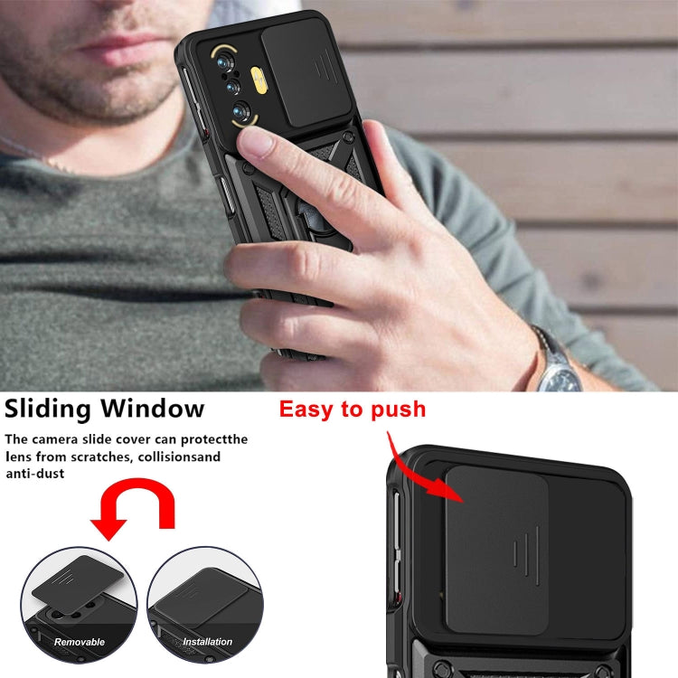 Sliding Camera Cover Design TPU+PC Phone Case, For  Xiaomi Poco F3 GT/Redmi K40, For Xiaomi Redmi 10C 4G