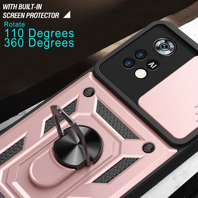 Sliding Camera Cover Design TPU+PC Phone Case, For Xiaomi Poco X4 Pro 5G
