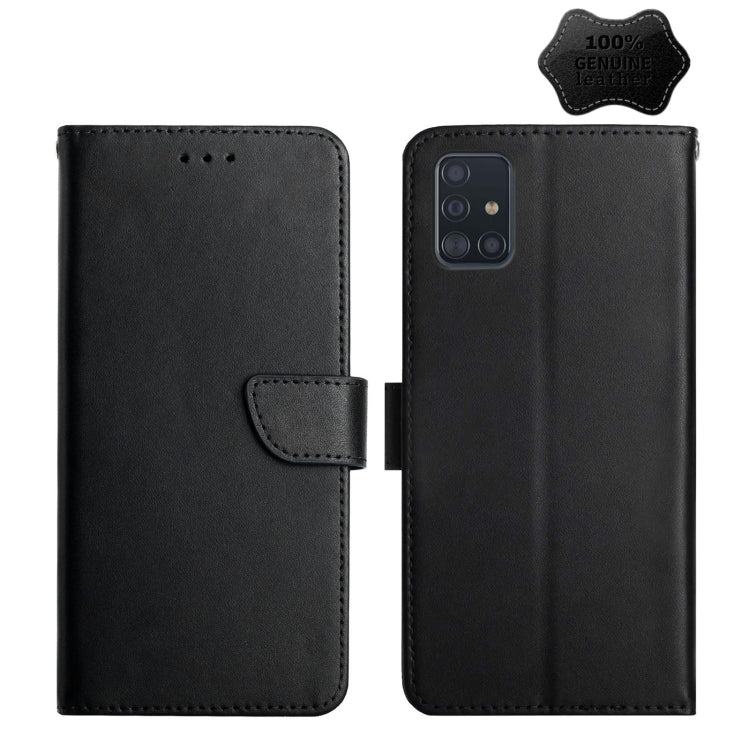 Genuine Leather Fingerprint-proof Horizontal Flip Phone Case, For Samsung Galaxy A40, For Samsung Galaxy A41, For Samsung Galaxy A42 5G, For Samsung Galaxy A50, For Samsung Galaxy A51, For Samsung Galaxy A51 5G, For Samsung Galaxy A70                  ...