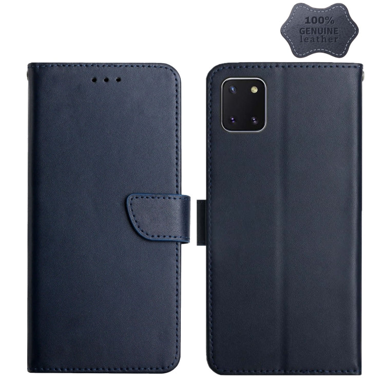 Genuine Leather Fingerprint-proof Horizontal Flip Phone Case, For Samsung Galaxy A40, For Samsung Galaxy A41, For Samsung Galaxy A42 5G, For Samsung Galaxy A50, For Samsung Galaxy A51, For Samsung Galaxy A51 5G, For Samsung Galaxy A70                  ...