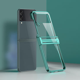 Electroplated Transparent PC Phone Case, For Samsung Galaxy Z Flip3 5G