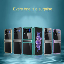 Load image into Gallery viewer, Electroplated Transparent PC Phone Case, For Samsung Galaxy Z Flip3 5G