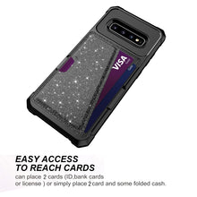 Load image into Gallery viewer, Glitter Magnetic Card Bag Phone Case, For Samsung Galaxy S10, For Samsung Galaxy S10+, For Samsung Galaxy S10e, For Samsung Galaxy S9, For Samsung Galaxy S9+, For Samsung Galaxy Note9