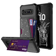 Load image into Gallery viewer, Glitter Magnetic Card Bag Phone Case, For Samsung Galaxy S10, For Samsung Galaxy S10+, For Samsung Galaxy S10e, For Samsung Galaxy S9, For Samsung Galaxy S9+, For Samsung Galaxy Note9