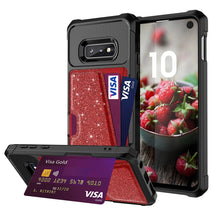 Load image into Gallery viewer, Glitter Magnetic Card Bag Phone Case, For Samsung Galaxy S10, For Samsung Galaxy S10+, For Samsung Galaxy S10e, For Samsung Galaxy S9, For Samsung Galaxy S9+, For Samsung Galaxy Note9