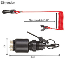 Load image into Gallery viewer, BRP Side Control Ignition Switch Key with Lanyard 5005801 for Johnson Evinrude, A6630