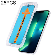 Load image into Gallery viewer, For iPhone 17e / 16e / 13 / 13 Pro 25pcs Fast Attach Dust-proof Anti-static Tempered Glass Film, For iPhone 13 mini (25PCS), For iPhone 17e / 16e / 13 / 13 Pro (25PCS), For iPhone 13 Pro Max (25PCS), For iPhone 12 mini(25PCS)                           ...