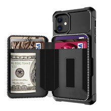 Load image into Gallery viewer, Zipper Wallet Card Bag PU Back Case, For iPhone 12 mini, For iPhone 12 / 12 Pro, For iPhone 12 Pro Max, For iPhone 11 Pro, For iPhone 11 Pro Max, For iPhone XR, For iPhone XS Max, For iPhone SE 2022 / SE 2020 / 7 / 8 / 6 / 6s                           ...