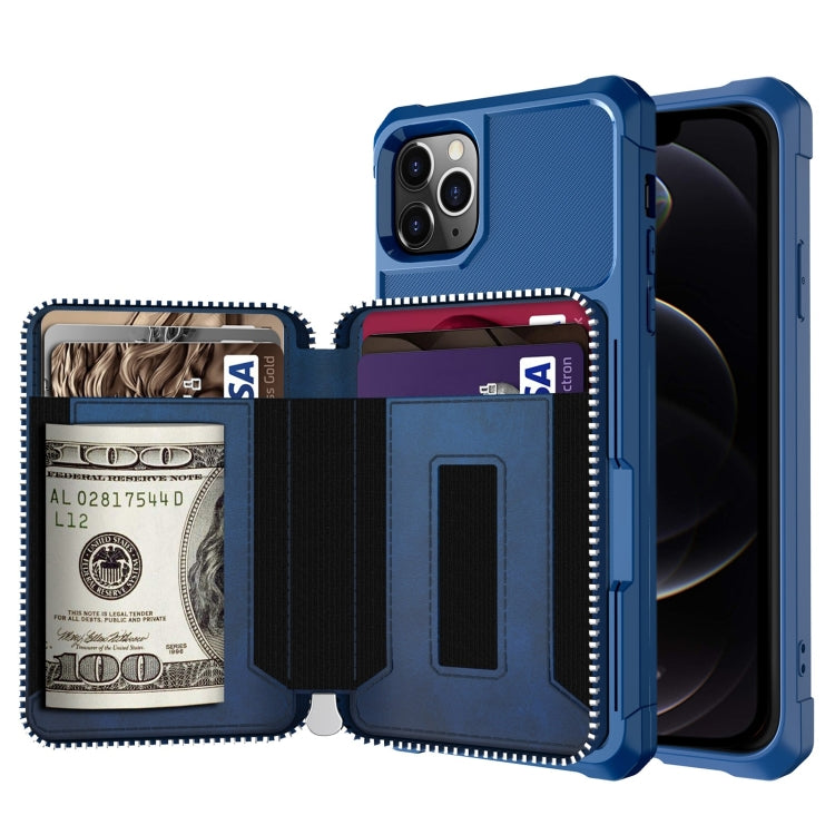 Zipper Wallet Card Bag PU Back Case, For iPhone 12 mini, For iPhone 12 / 12 Pro, For iPhone 12 Pro Max, For iPhone 11 Pro, For iPhone 11 Pro Max, For iPhone XR, For iPhone XS Max, For iPhone SE 2022 / SE 2020 / 7 / 8 / 6 / 6s                           ...