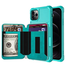 Load image into Gallery viewer, Zipper Wallet Card Bag PU Back Case, For iPhone 12 mini, For iPhone 12 / 12 Pro, For iPhone 12 Pro Max, For iPhone 11 Pro, For iPhone 11 Pro Max, For iPhone XR, For iPhone XS Max, For iPhone SE 2022 / SE 2020 / 7 / 8 / 6 / 6s                           ...