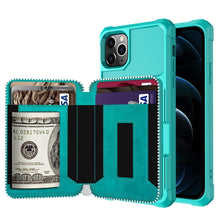Load image into Gallery viewer, Zipper Wallet Card Bag PU Back Case, For iPhone 12 mini, For iPhone 12 / 12 Pro, For iPhone 12 Pro Max, For iPhone 11 Pro, For iPhone 11 Pro Max, For iPhone XR, For iPhone XS Max, For iPhone SE 2022 / SE 2020 / 7 / 8 / 6 / 6s                           ...