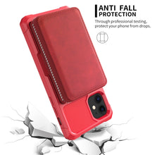 Load image into Gallery viewer, Zipper Wallet Card Bag PU Back Case, For iPhone 11, For iPhone X / XS