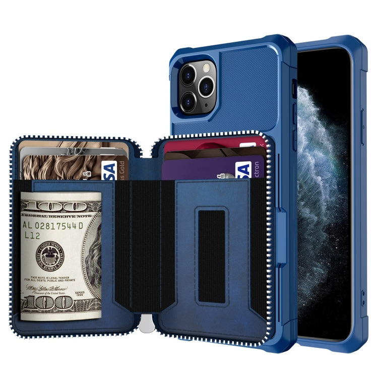 Zipper Wallet Card Bag PU Back Case, For iPhone 12 mini, For iPhone 12 / 12 Pro, For iPhone 12 Pro Max, For iPhone 11 Pro, For iPhone 11 Pro Max, For iPhone XR, For iPhone XS Max, For iPhone SE 2022 / SE 2020 / 7 / 8 / 6 / 6s                           ...