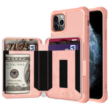 Load image into Gallery viewer, Zipper Wallet Card Bag PU Back Case, For iPhone 12 mini, For iPhone 12 / 12 Pro, For iPhone 12 Pro Max, For iPhone 11 Pro, For iPhone 11 Pro Max, For iPhone XR, For iPhone XS Max, For iPhone SE 2022 / SE 2020 / 7 / 8 / 6 / 6s                           ...