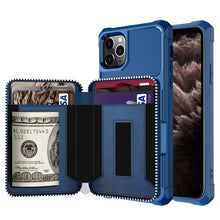 Load image into Gallery viewer, Zipper Wallet Card Bag PU Back Case, For iPhone 12 mini, For iPhone 12 / 12 Pro, For iPhone 12 Pro Max, For iPhone 11 Pro, For iPhone 11 Pro Max, For iPhone XR, For iPhone XS Max, For iPhone SE 2022 / SE 2020 / 7 / 8 / 6 / 6s                           ...
