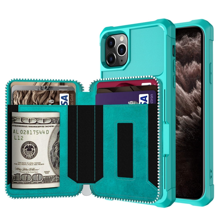 Zipper Wallet Card Bag PU Back Case, For iPhone 12 mini, For iPhone 12 / 12 Pro, For iPhone 12 Pro Max, For iPhone 11 Pro, For iPhone 11 Pro Max, For iPhone XR, For iPhone XS Max, For iPhone SE 2022 / SE 2020 / 7 / 8 / 6 / 6s                           ...