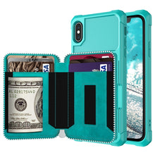 Load image into Gallery viewer, Zipper Wallet Card Bag PU Back Case, For iPhone 11, For iPhone X / XS