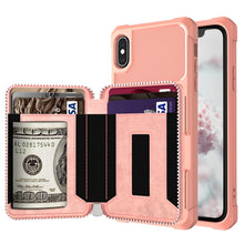 Load image into Gallery viewer, Zipper Wallet Card Bag PU Back Case, For iPhone 12 mini, For iPhone 12 / 12 Pro, For iPhone 12 Pro Max, For iPhone 11 Pro, For iPhone 11 Pro Max, For iPhone XR, For iPhone XS Max, For iPhone SE 2022 / SE 2020 / 7 / 8 / 6 / 6s                           ...