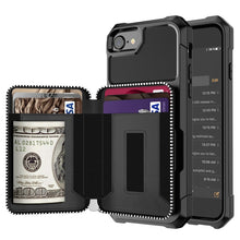 Load image into Gallery viewer, Zipper Wallet Card Bag PU Back Case, For iPhone 12 mini, For iPhone 12 / 12 Pro, For iPhone 12 Pro Max, For iPhone 11 Pro, For iPhone 11 Pro Max, For iPhone XR, For iPhone XS Max, For iPhone SE 2022 / SE 2020 / 7 / 8 / 6 / 6s                           ...