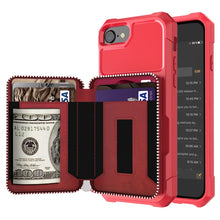 Load image into Gallery viewer, Zipper Wallet Card Bag PU Back Case, For iPhone 12 mini, For iPhone 12 / 12 Pro, For iPhone 12 Pro Max, For iPhone 11 Pro, For iPhone 11 Pro Max, For iPhone XR, For iPhone XS Max, For iPhone SE 2022 / SE 2020 / 7 / 8 / 6 / 6s                           ...
