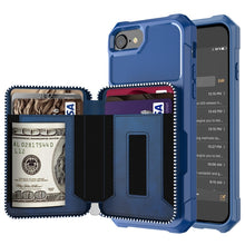 Load image into Gallery viewer, Zipper Wallet Card Bag PU Back Case, For iPhone 12 mini, For iPhone 12 / 12 Pro, For iPhone 12 Pro Max, For iPhone 11 Pro, For iPhone 11 Pro Max, For iPhone XR, For iPhone XS Max, For iPhone SE 2022 / SE 2020 / 7 / 8 / 6 / 6s                           ...