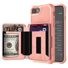 Load image into Gallery viewer, Zipper Wallet Card Bag PU Back Case, For iPhone 12 mini, For iPhone 12 / 12 Pro, For iPhone 12 Pro Max, For iPhone 11 Pro, For iPhone 11 Pro Max, For iPhone XR, For iPhone XS Max, For iPhone SE 2022 / SE 2020 / 7 / 8 / 6 / 6s                           ...