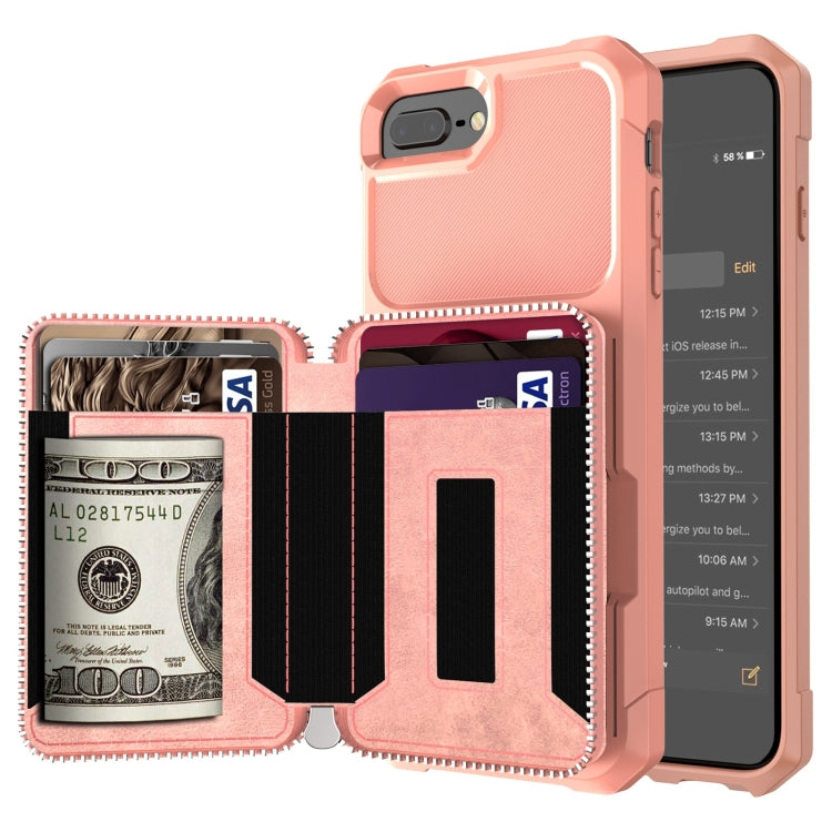 Zipper Wallet Card Bag PU Back Case, For iPhone 12 mini, For iPhone 12 / 12 Pro, For iPhone 12 Pro Max, For iPhone 11 Pro, For iPhone 11 Pro Max, For iPhone XR, For iPhone XS Max, For iPhone SE 2022 / SE 2020 / 7 / 8 / 6 / 6s                           ...