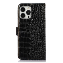 Load image into Gallery viewer, Crocodile Top Layer Cowhide Leather Phone Case, For iPhone 13 Pro, For iPhone 13 Pro Max, For iPhone 12 Pro Max