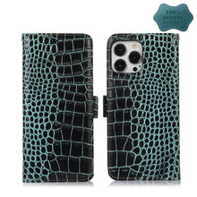 Load image into Gallery viewer, Crocodile Top Layer Cowhide Leather Phone Case, For iPhone 13 Pro, For iPhone 13 Pro Max, For iPhone 12 Pro Max
