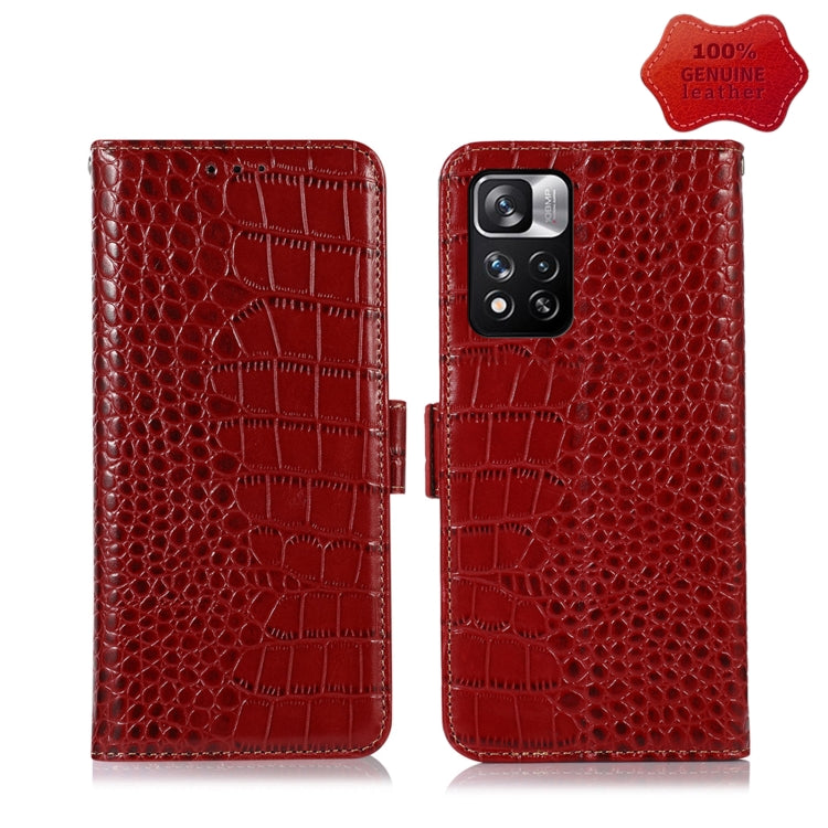 Crocodile Top Layer Cowhide Leather Phone Case, For Xiaomi Redmi 10C / 10 India, For Xiaomi Redmi K40S, For Xiaomi Redmi K50 / K50 Pro, For Xiaomi Redmi K50 Gaming, For Xiaomi Redmi Note 11 4G/11S 4G Global, For Xiaomi Redmi Note 11 Pro 4G / 5G Global ...