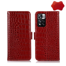 Load image into Gallery viewer, Crocodile Top Layer Cowhide Leather Phone Case, For Xiaomi Redmi 10C / 10 India, For Xiaomi Redmi K40S, For Xiaomi Redmi K50 / K50 Pro, For Xiaomi Redmi K50 Gaming, For Xiaomi Redmi Note 11 4G/11S 4G Global, For Xiaomi Redmi Note 11 Pro 4G / 5G Global ...