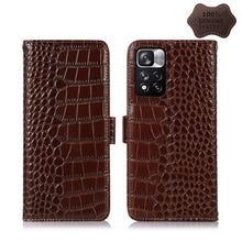 Load image into Gallery viewer, Crocodile Top Layer Cowhide Leather Phone Case, For Xiaomi Redmi 10C / 10 India, For Xiaomi Redmi K40S, For Xiaomi Redmi K50 / K50 Pro, For Xiaomi Redmi K50 Gaming, For Xiaomi Redmi Note 11 4G/11S 4G Global, For Xiaomi Redmi Note 11 Pro 4G / 5G Global ...