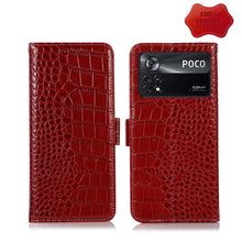 Load image into Gallery viewer, Crocodile Top Layer Cowhide Leather Phone Case, For Xiaomi Redmi 10C / 10 India, For Xiaomi Redmi K40S, For Xiaomi Redmi K50 / K50 Pro, For Xiaomi Redmi K50 Gaming, For Xiaomi Redmi Note 11 4G/11S 4G Global, For Xiaomi Redmi Note 11 Pro 4G / 5G Global ...