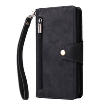 Load image into Gallery viewer, Rivet Buckle 9 Cards Three Fold Leather Phone Case, For iPhone XR, For iPhone XS Max, For iPhone 11 Pro Max, For iPhone 13 Pro, For iPhone 13 Pro Max