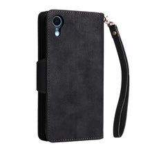 Load image into Gallery viewer, Rivet Buckle 9 Cards Three Fold Leather Phone Case, For iPhone XR, For iPhone XS Max, For iPhone 11 Pro Max, For iPhone 13 Pro, For iPhone 13 Pro Max