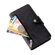Load image into Gallery viewer, Rivet Buckle 9 Cards Three Fold Leather Phone Case, For iPhone XR, For iPhone XS Max, For iPhone 11 Pro Max, For iPhone 13 Pro, For iPhone 13 Pro Max