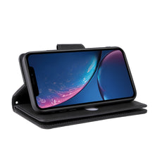 Load image into Gallery viewer, Rivet Buckle 9 Cards Three Fold Leather Phone Case, For iPhone XR, For iPhone XS Max, For iPhone 11 Pro Max, For iPhone 13 Pro, For iPhone 13 Pro Max