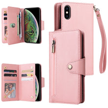 Load image into Gallery viewer, Rivet Buckle 9 Cards Three Fold Leather Phone Case, For iPhone XR, For iPhone XS Max, For iPhone 11 Pro Max, For iPhone 13 Pro, For iPhone 13 Pro Max